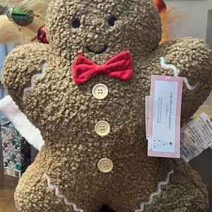 Cupcakes and cashmere gingerbread man pillow